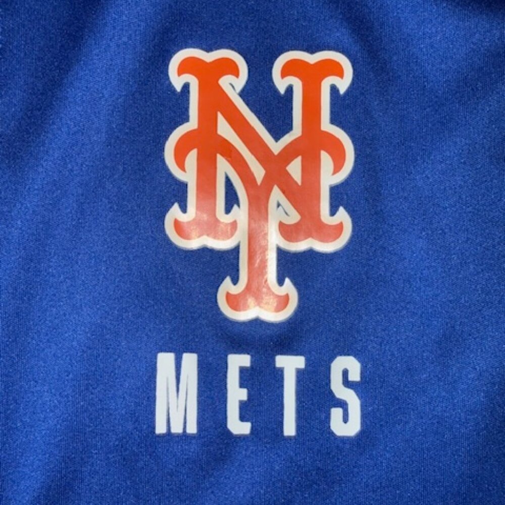Fanatics New York Mets Quarter Zip Pullover Womens Small Blue Orange Long Sleeve - Picture 2 of 6